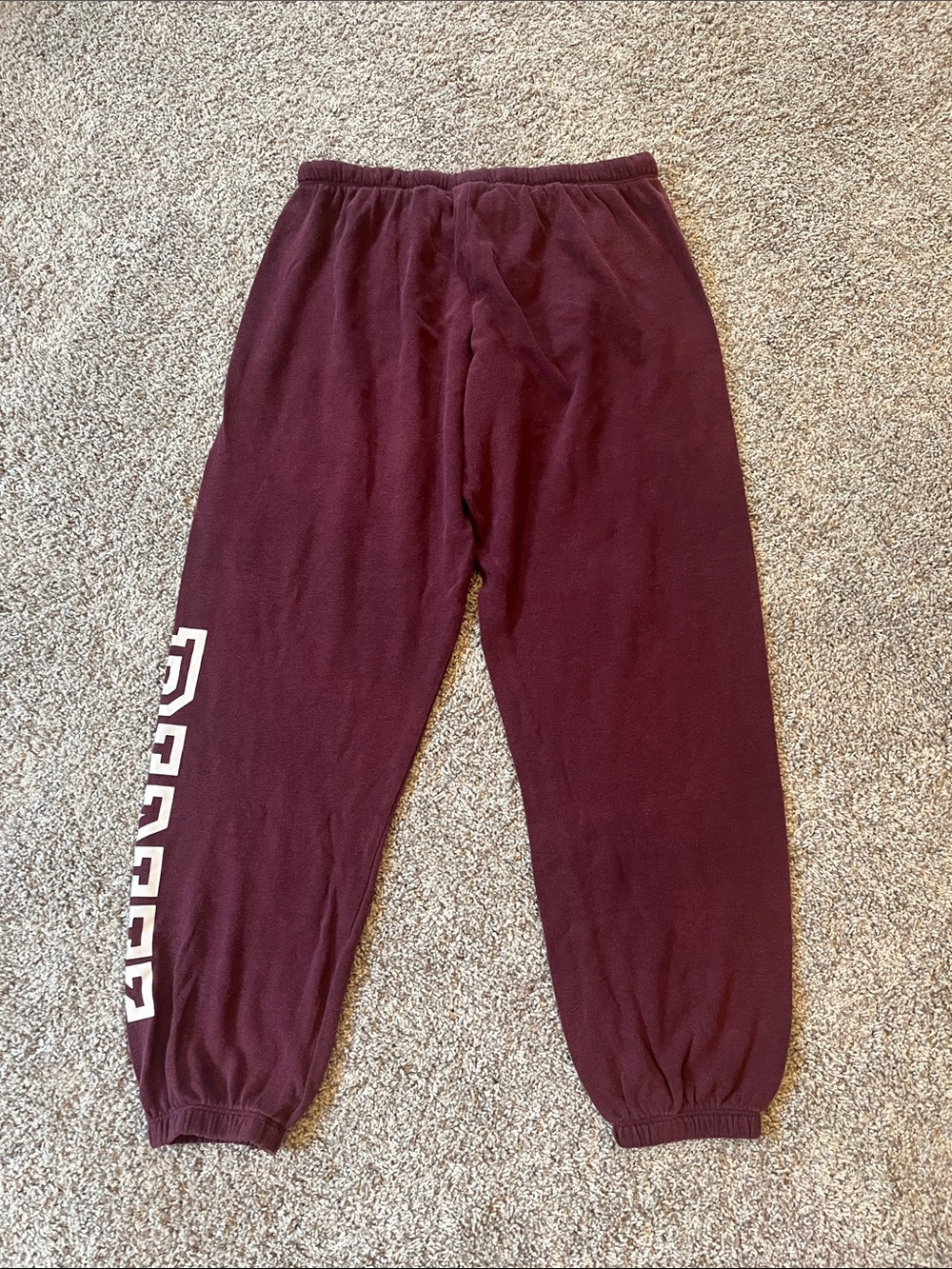 PINK Victoria's Secret Maroon Drawstring Jogger Sweatpants - Picture 4 of 4